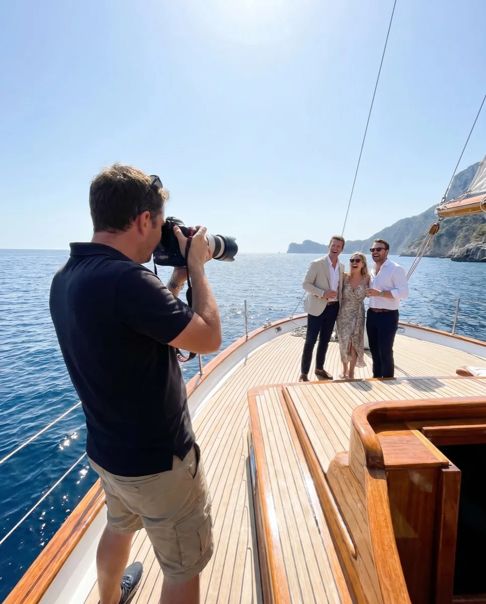 Photographer at a yacht gathering