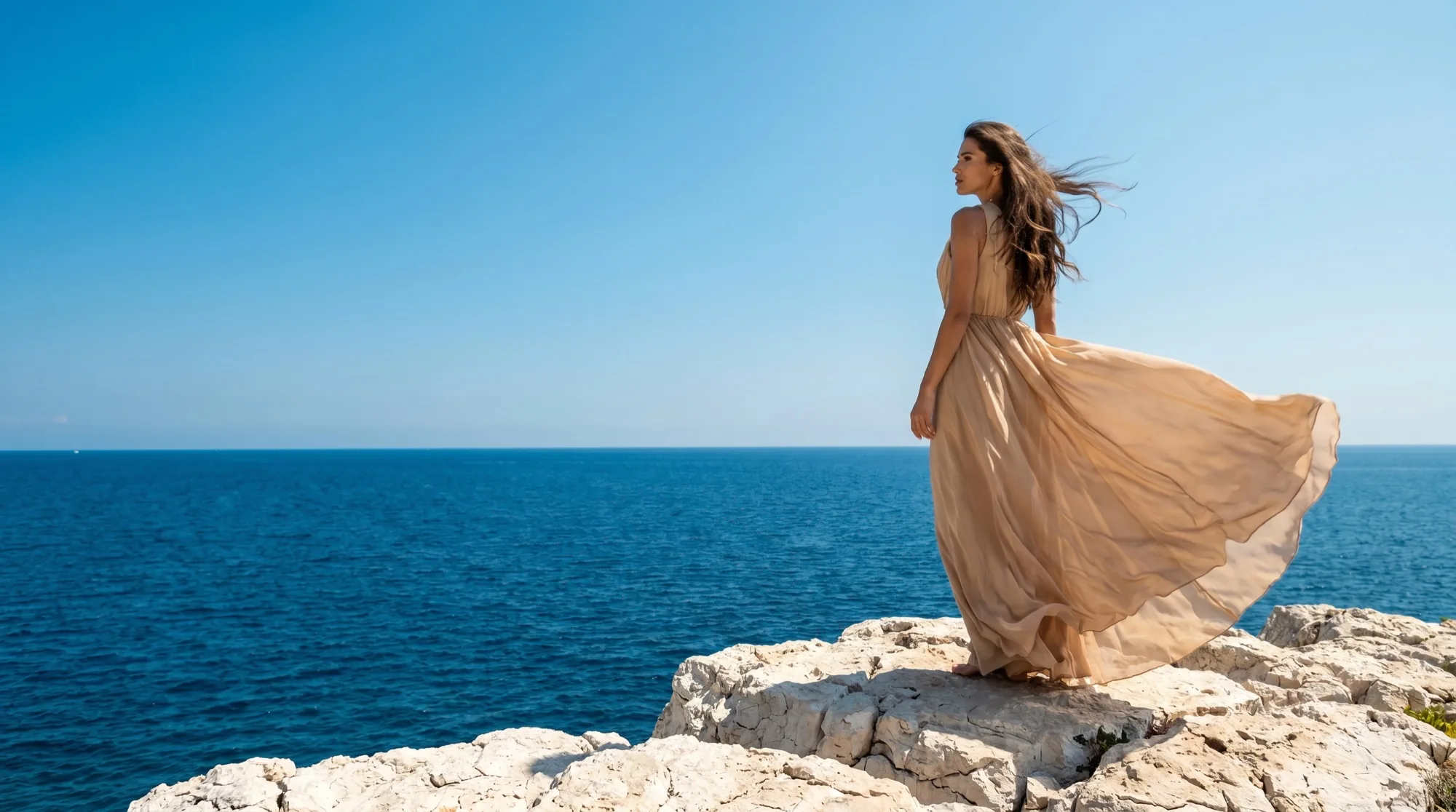 Editorial portrait session on the French Riviera coastline