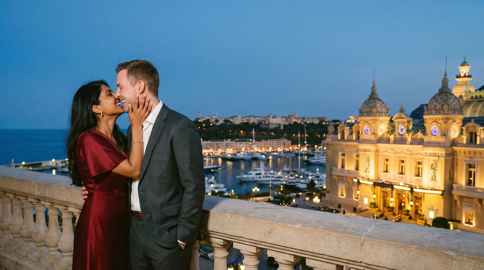 Surprise proposal photographed discreetly in Monaco